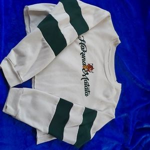 Cropped Disney Hakuna Matata Shirt Size:X-Large Color: White/ Green